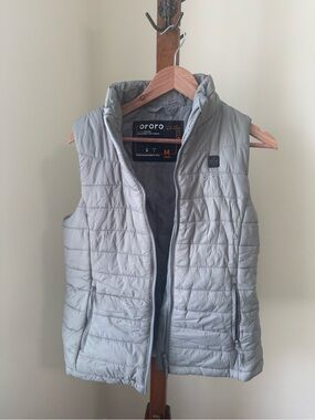 Ororo Light Gray Quilted Heated Vest - Medium